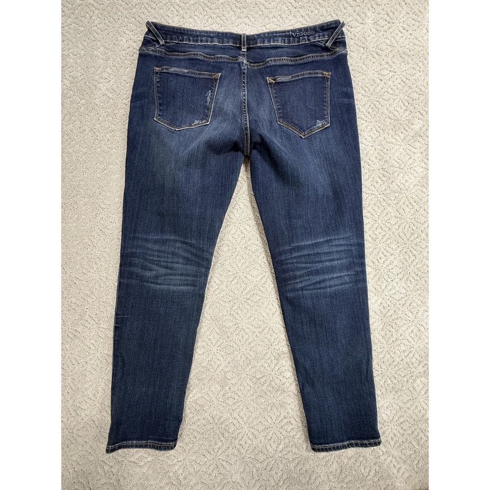 Vigoss Jagger Skinny Jeans Womens 33x29 Dark Wash Stretch Distressed Denim - Picture 2 of 6